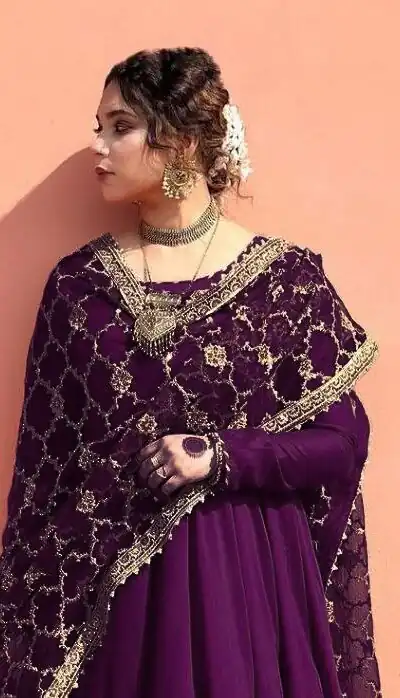 ZSR 3063 Purple Color Georgette Embroidery Sequence Salwar Suit Casual, Wedding, Festive, Events Expected Delivery 4-6 Working Days @2049/- | Jump Suits, Salwar suit, Designer Suits, Casual Suits, Creative suits, Palazzo Suits, Party Wear Suits, Patiala Suits, Straight Suits
