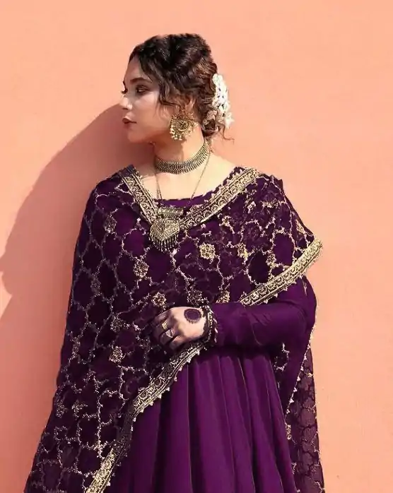  ZSR 3063 Purple Color Georgette Embroidery Sequence Salwar Suit Casual, Wedding, Festive, Events Expected Delivery 4-6 Working Days @2049/- | Jump Suits, Salwar suit, Designer Suits, Casual Suits, Creative suits, Palazzo Suits, Party Wear Suits, Patiala Suits, Straight Suits
