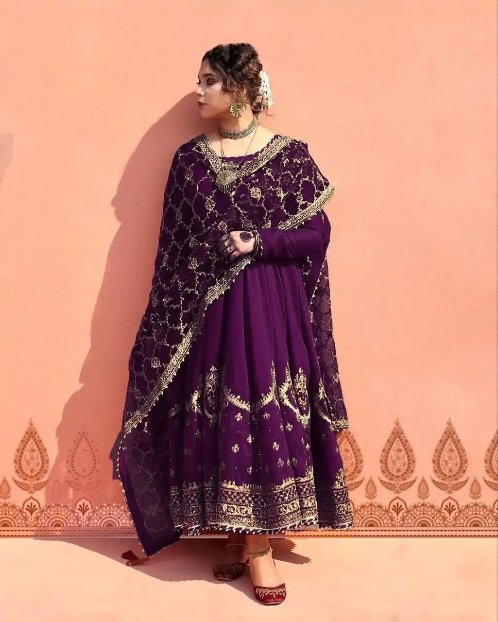  ZSR 3063 Purple Color Georgette Embroidery Sequence Salwar Suit Casual, Wedding, Festive, Events Expected Delivery 4-6 Working Days @2049/- | Jump Suits, Salwar suit, Designer Suits, Casual Suits, Creative suits, Palazzo Suits, Party Wear Suits, Patiala Suits, Straight Suits