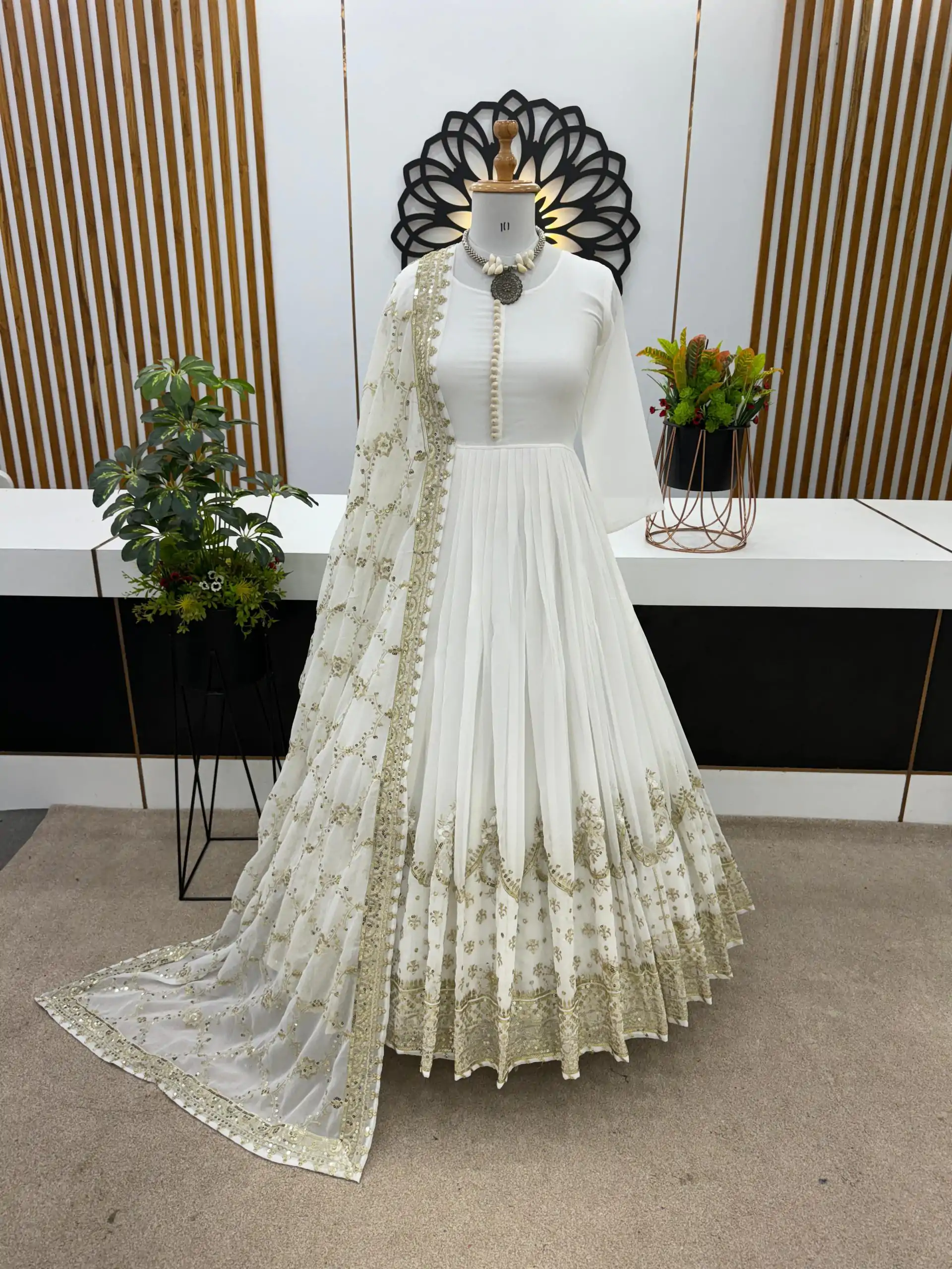  ZSR 3063 White Color Georgette Embroidery Sequence Salwar Suit Casual, Wedding, Festive, Events Expected Delivery 4-6 Working Days @2049/- | Jump Suits, Salwar suit, Designer Suits, Casual Suits, Creative suits, Palazzo Suits, Party Wear Suits, Patiala Suits, Straight Suits