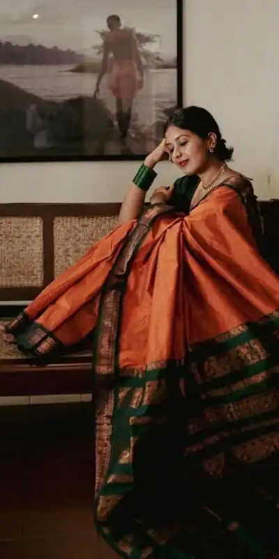 KP 5004 Orange Color Soft Lichi Silk Jacquard On All Over Saree Casual, Party Wear, Wedding, Events Etc. Expected Delivery 4-6 Working Days @1449/- | Sarees, Bollywood Sarees, Creative Sarees, Designer Sarees, Embroidered Sarees, Ethnic Saree, Modern Digital sarees, Party Wear Sarees