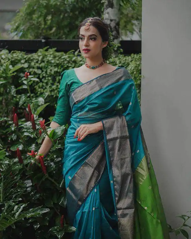 KP 5058 Blue Color Soft Lilan Slab Weaving Work Saree Casual, Party Wear, Wedding, Events Etc. Expected Delivery 4-6 Working Days @1499/- | Sarees, Bollywood Sarees, Creative Sarees, Designer Sarees, Embroidered Sarees, Ethnic Saree, Modern Digital sarees, Party Wear Sarees