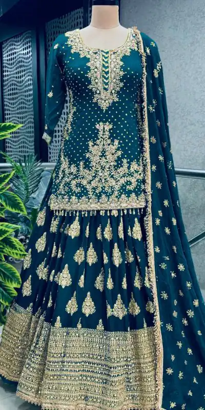 NSR 806 Royal Blue Color Pure Chinnon Silk Embroidery Lehenga Choli Casual, Party Festive, Events Etc. Expected Delivery 4-6 Working Days @2199/- | Lehenga, Bollywood Lehenga, Creative Lehenga, Designer Lehenga, Embroidered Lehenga, Party Wear Lehenga, Straight Suits