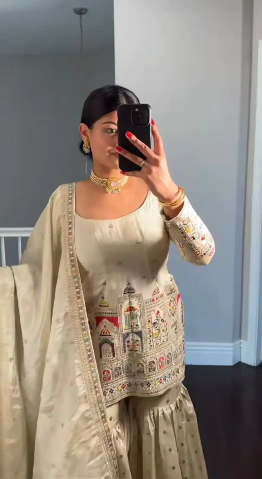 NSR 811 Cream Color Pure Chinnon Silk Embroidery Coding Salwar Suit Casual, Party Festive, Events Etc. Expected Delivery 4-6 Working Days @2149/- | Jump Suits, Salwar suit, Designer Suits, Casual Suits, Creative suits, Palazzo Suits, Party Wear Suits, Patiala Suits, Straight Suits