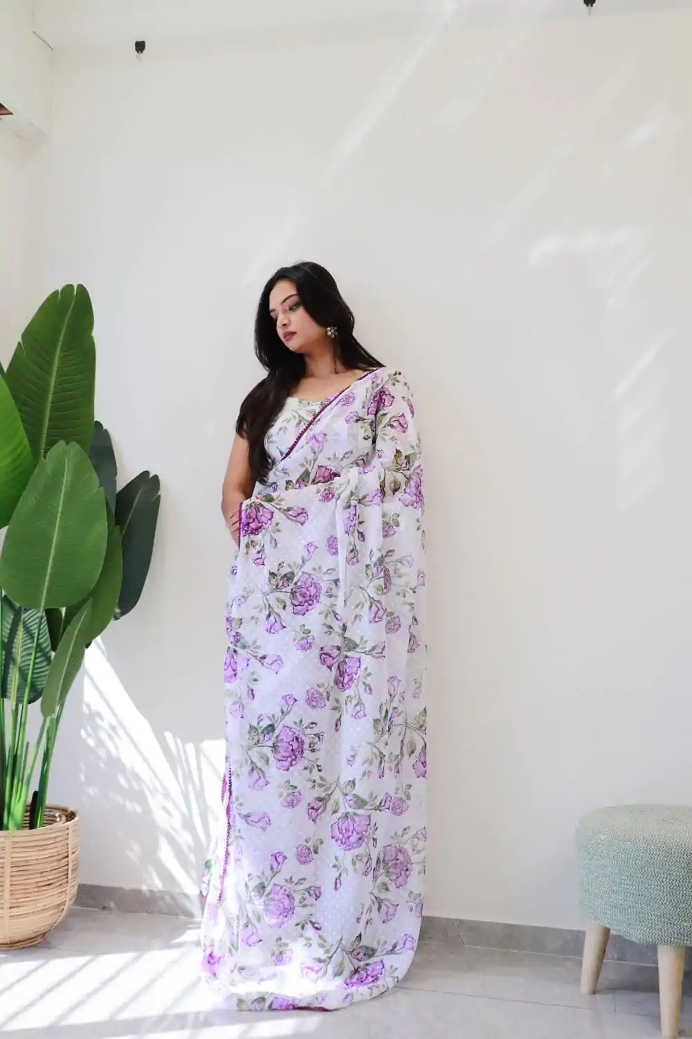  SC 282 Purple Color Pure Soft Georgette Silk Design All Over Saree , Party Wear, Events, Festivals Expected Delivery 4-6 Working Days 1649/- | Sarees, Bollywood Sarees, Creative Sarees, Designer Sarees, Embroidered Sarees, Ethnic Saree, Modern Digital sarees, Party Wear Sarees