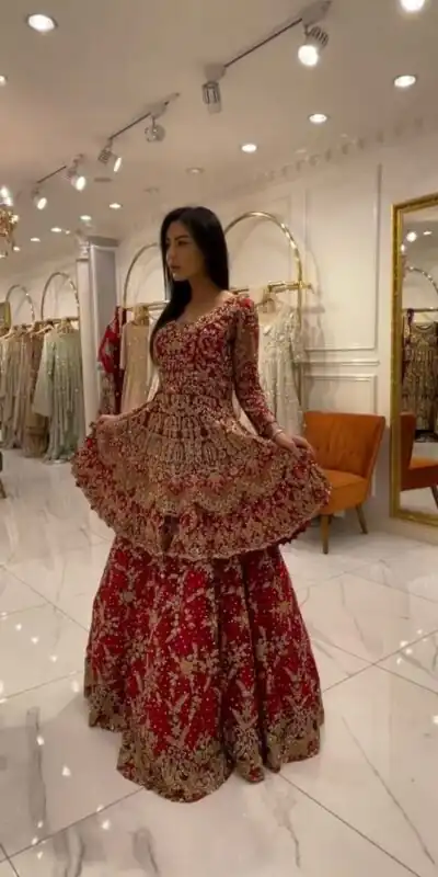 KD 1464 Red Color Georgette Thread Sequence Lehenga Choli Casual, Party Wear, Wedding, Events Etc. Expected Delivery 4-6 Working Days @2399/- | Lehenga, Bollywood Lehenga, Creative Lehenga, Designer Lehenga, Embroidered Lehenga, Party Wear Lehenga