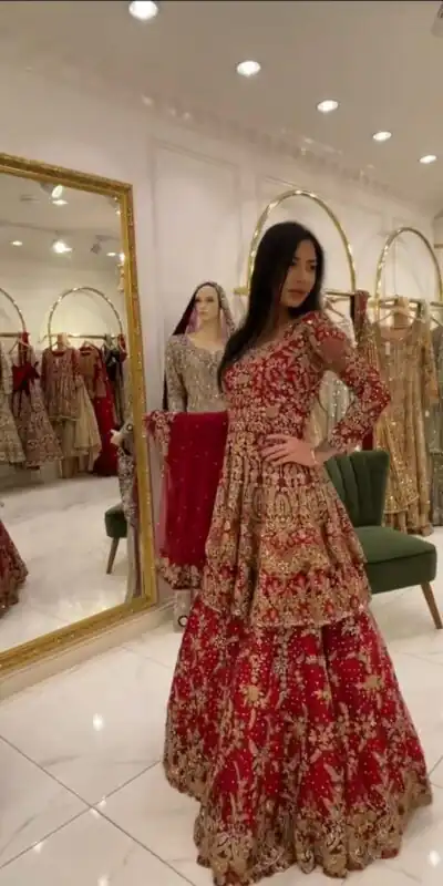 KD 1464 Red Color Georgette Thread Sequence Lehenga Choli Casual, Party Wear, Wedding, Events Etc. Expected Delivery 4-6 Working Days @2399/- | Lehenga, Bollywood Lehenga, Creative Lehenga, Designer Lehenga, Embroidered Lehenga, Party Wear Lehenga