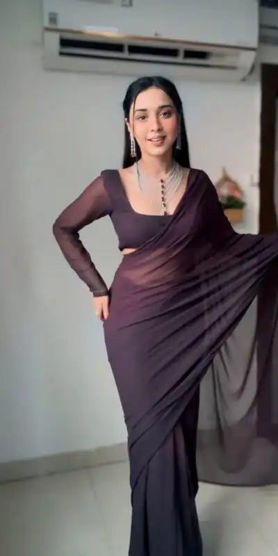  SC 281 Coffee Color Pure Soft Georgette Silk Design All Over Saree , Party Wear, Events, Festivals Expected Delivery 4-6 Working Days 1599/- | Sarees, Bollywood Sarees, Creative Sarees, Designer Sarees, Embroidered Sarees, Ethnic Saree, Modern Digital sarees, Party Wear Sarees