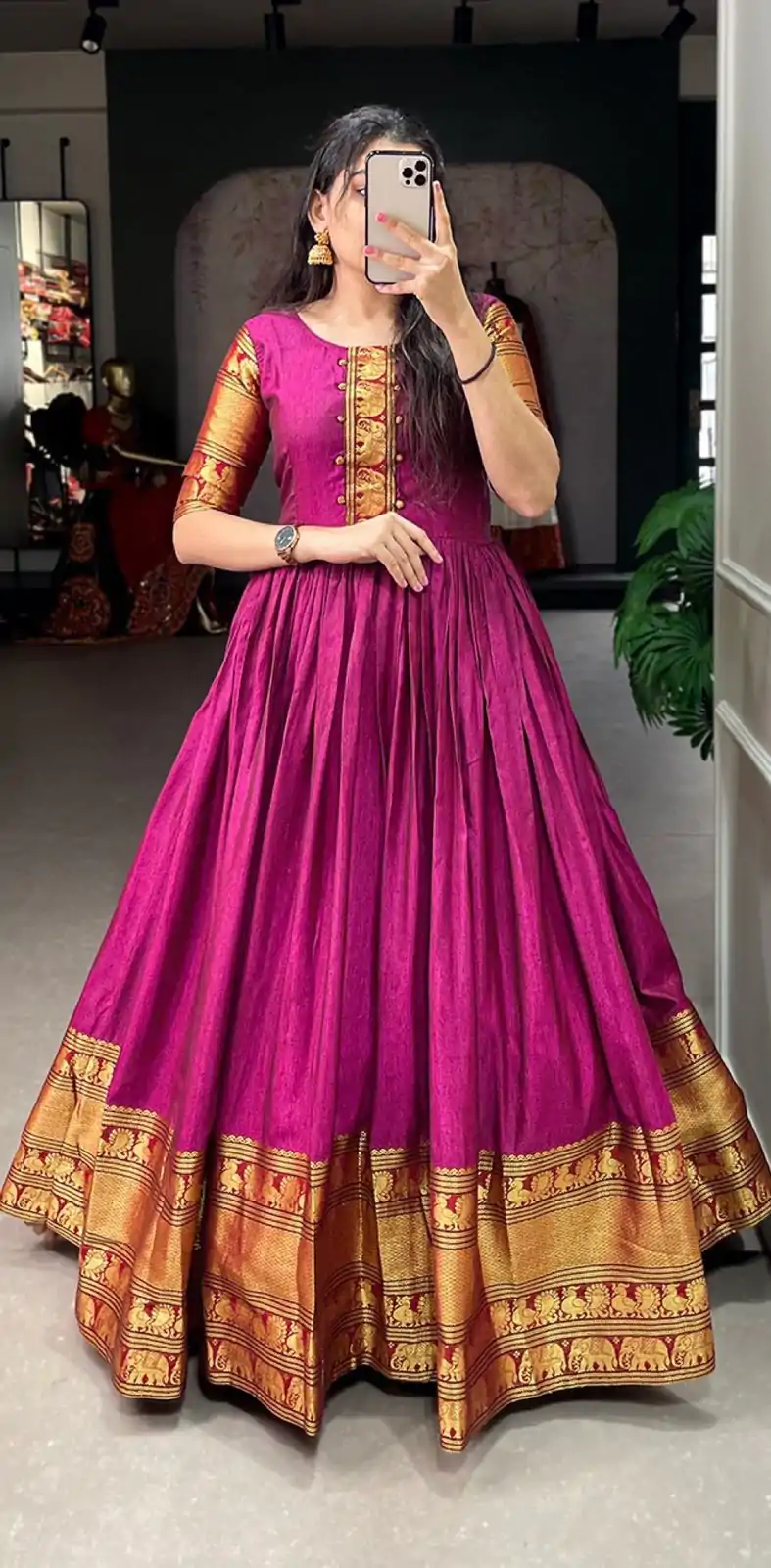 YNF 5313 Pink Color Narayan Pet Zari Weaving Work Gown Casual, Wedding, Festive, Events, Designer Party Wear, Delivery 4-6 Working Days @1899 | Gowns, Bollywood Gowns, Creative Gowns, Designer Gowns, Embroidered Gowns, Party Wear Gowns