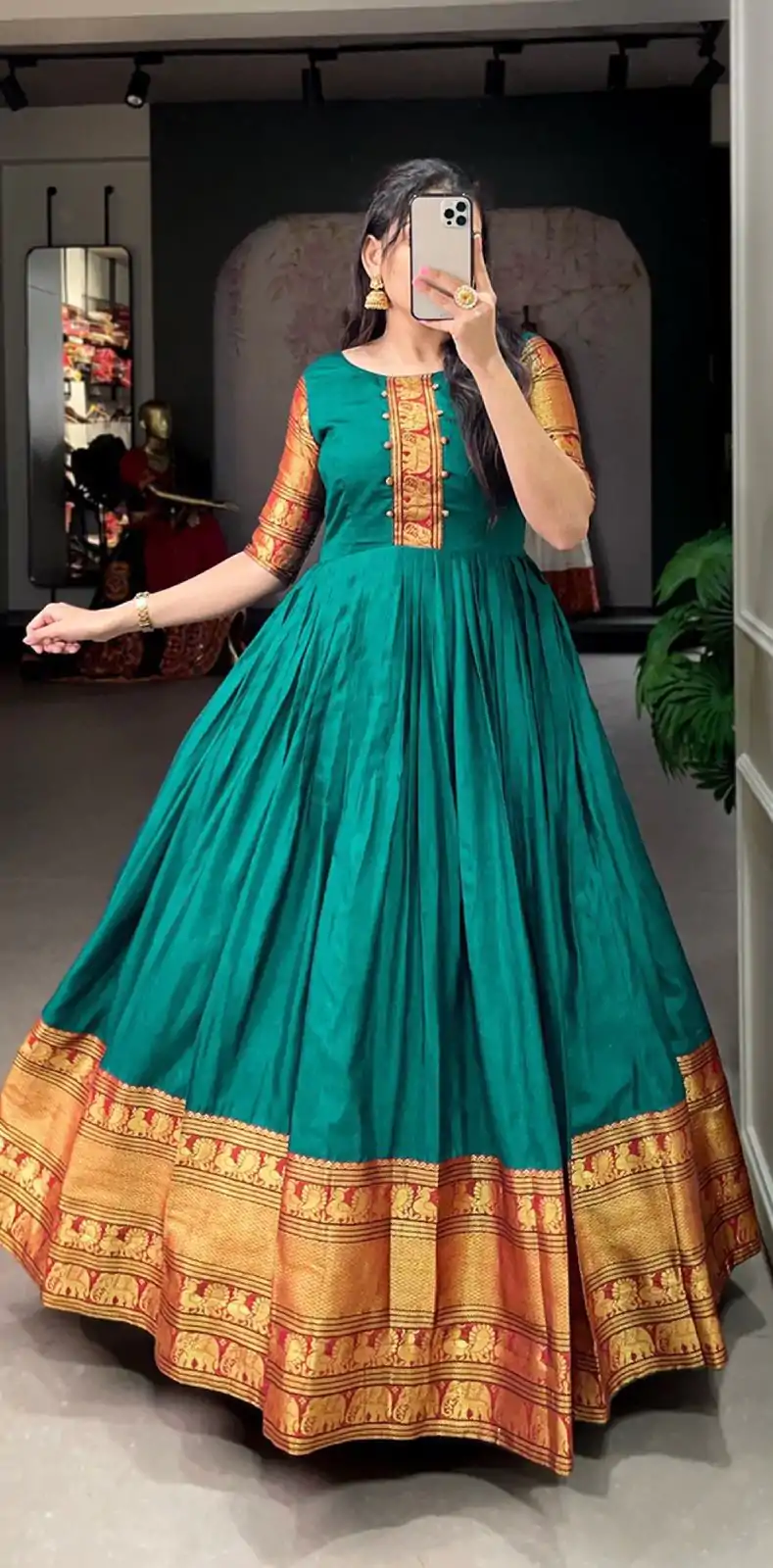 YNF 5313 Teal Blue Color Narayan Pet Zari Weaving Work Gown Casual, Wedding, Festive, Events, Designer Party Wear, Delivery 4-6 Working Days @1899 | Gowns, Bollywood Gowns, Creative Gowns, Designer Gowns, Embroidered Gowns, Party Wear Gowns