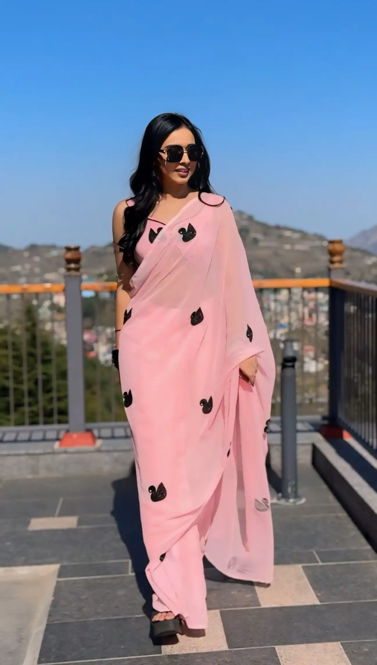 SC 290 Baby Pink Color Pure Soft Georgette Silk Design All Over Saree , Party Wear, Events, Festivals Expected Delivery 4-6 Working Days 1599/- | Sarees, Bollywood Sarees, Creative Sarees, Designer Sarees, Embroidered Sarees, Ethnic Saree, Modern Digital sarees, Party Wear Sarees