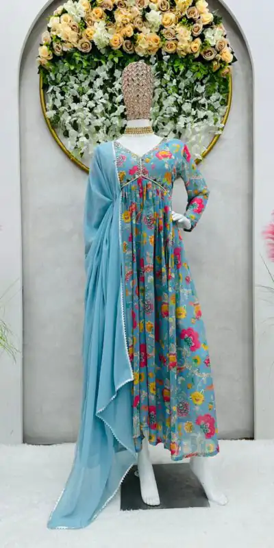 KD 1296 Blue  Color Georgette Digital Printed Work Salwar Suit Casual, Party, Festive, Events Wedding Etc.  Expected Delivery 4-6 Working Days @2049/- | Salwar suit, Designer Suits, Casual Suits, Creative suits, Palazzo Suits, Party Wear Suits, Straight Suits