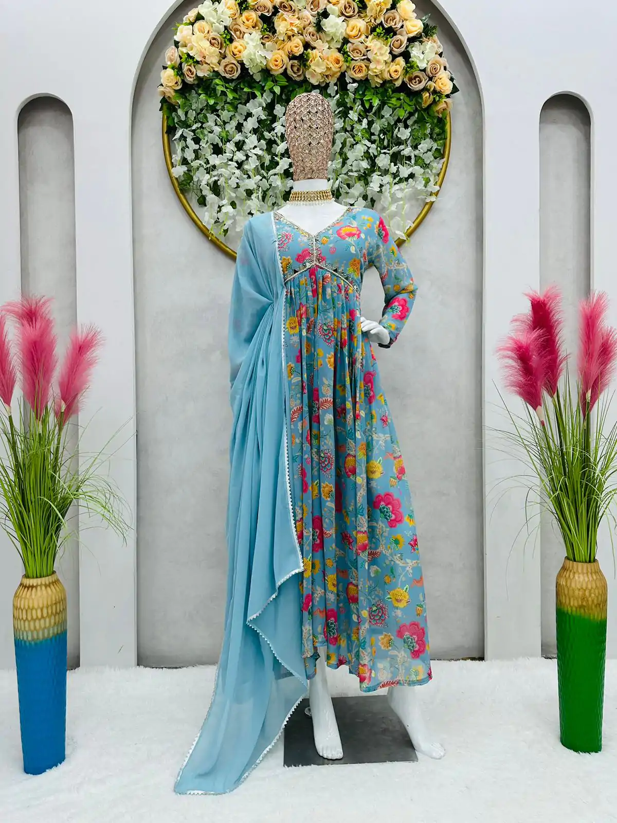 KD 1296 Blue  Color Georgette Digital Printed Work Salwar Suit Casual, Party, Festive, Events Wedding Etc.  Expected Delivery 4-6 Working Days @2049/- | Salwar suit, Designer Suits, Casual Suits, Creative suits, Palazzo Suits, Party Wear Suits, Straight Suits