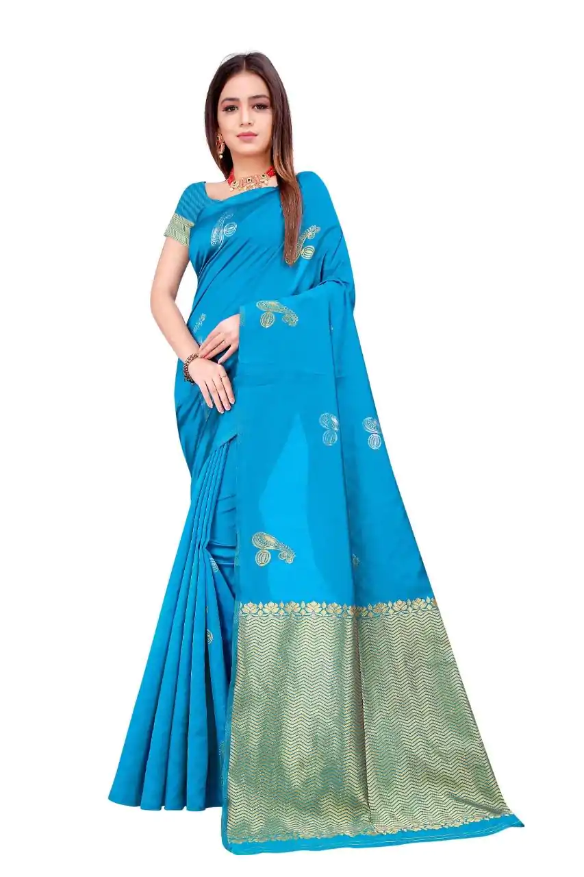 KP 3006 Blue Color Soft Lichi Silk Jacquard On All Over Saree Casual, Party Wear, Wedding, Events Etc. Expected Delivery 4-6 Working Days @1249/- | Sarees, Bollywood Sarees, Creative Sarees, Designer Sarees, Embroidered Sarees, Ethnic Saree, Modern Digital sarees, Party Wear Sarees