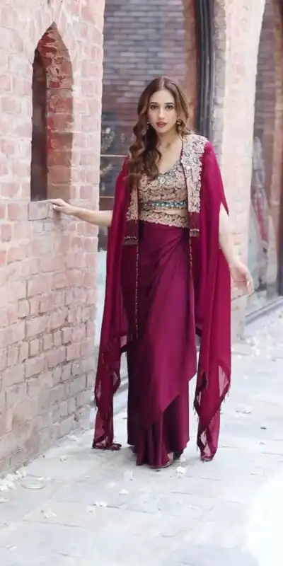 KD 1358 Wine Color Organza silk Thread Sequence Dhoti Salwar Casual, Party Wear, Wedding, Events Etc. Expected Delivery 4-6 Working Days @1849/- | Jump Suits, Salwar suit, Designer Suits, Casual Suits, Creative suits, Palazzo Suits, Party Wear Suits, Patiala Suits, Straight Suits