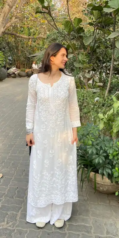 BE 190 White  Color Maslin Thread Embroidery Salwar Suit Wedding, Party, Festive events, etc.  Expected Delivery  4-6 Working Days @1899/- | Salwar suit, Designer Suits, Casual Suits, Creative suits, Palazzo Suits, Party Wear Suits, Patiala Suits, Straight Suits