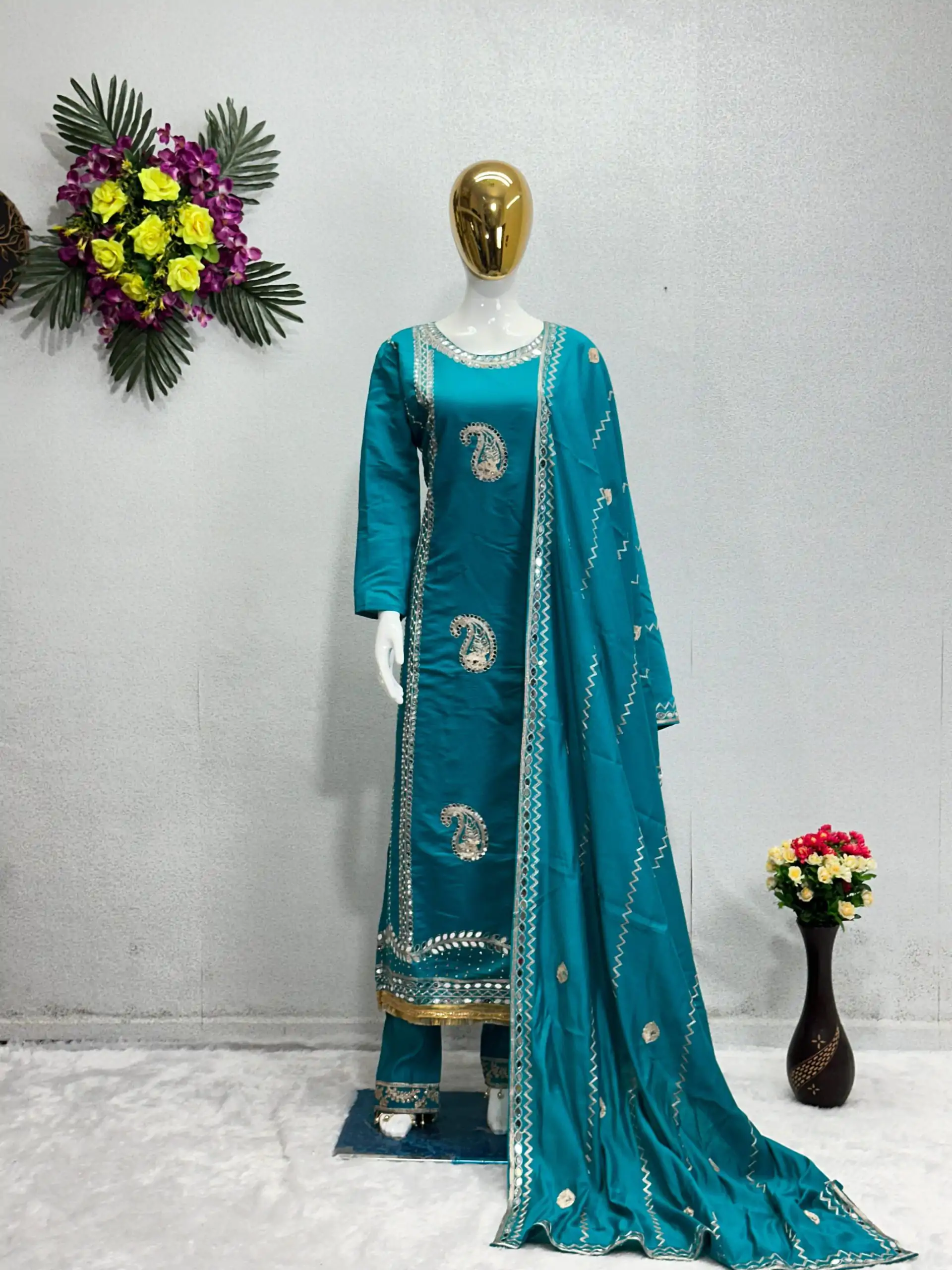 KF 1641 Blue Color Roman Silk Embroidered Salwar Suit Wedding, Party, Festive, Events Etc.  Expected Delivery 4-6 Working Days @1999/-Only | Salwar suit, Designer Suits, Casual Suits, Creative suits, Palazzo Suits, Party Wear Suits, Straight Suits
