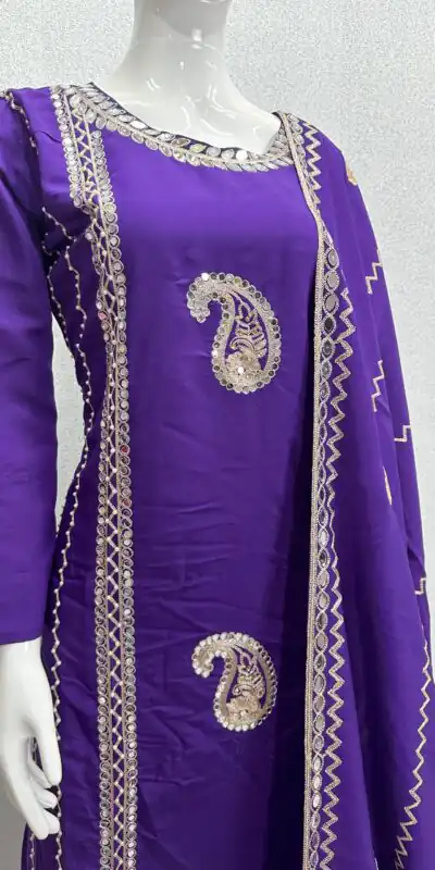 KF 1641 Violet Color Roman Silk Embroidered Salwar Suit Wedding, Party, Festive, Events Etc.  Expected Delivery 4-6 Working Days @1999/-Only | Salwar suit, Designer Suits, Casual Suits, Creative suits, Palazzo Suits, Party Wear Suits, Straight Suits