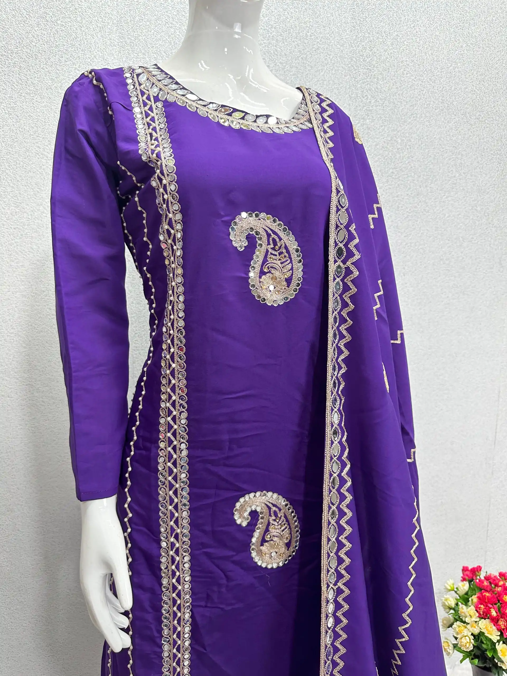 KF 1641 Violet Color Roman Silk Embroidered Salwar Suit Wedding, Party, Festive, Events Etc.  Expected Delivery 4-6 Working Days @1999/-Only | Salwar suit, Designer Suits, Casual Suits, Creative suits, Palazzo Suits, Party Wear Suits, Straight Suits