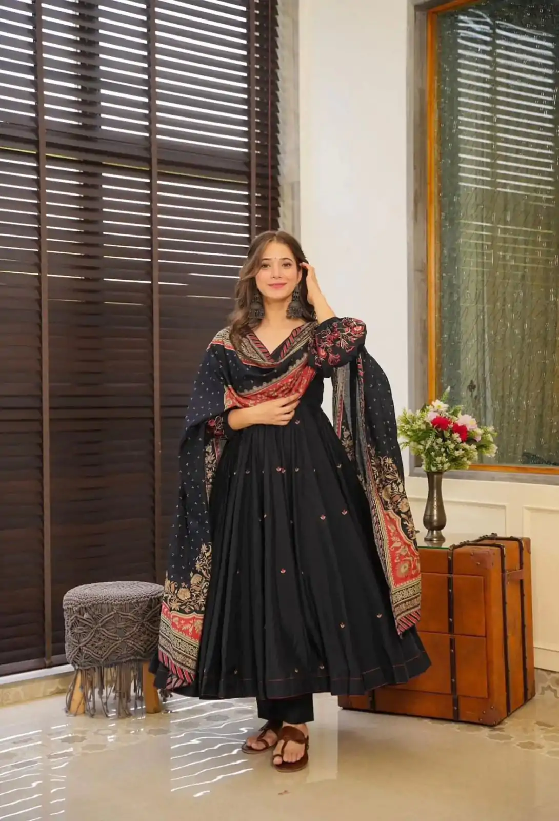 SRK 5171 Black Color Pure Chinnon Silk Embroidery Sequence Salwar Suit Wedding, Party, Festive, Events Expected Delivery 4-6 Working Days @ 1999/- | Jump Suits, Salwar suit, Designer Suits, Casual Suits, Creative suits, Palazzo Suits, Party Wear Suits, Patiala Suits, Straight Suits