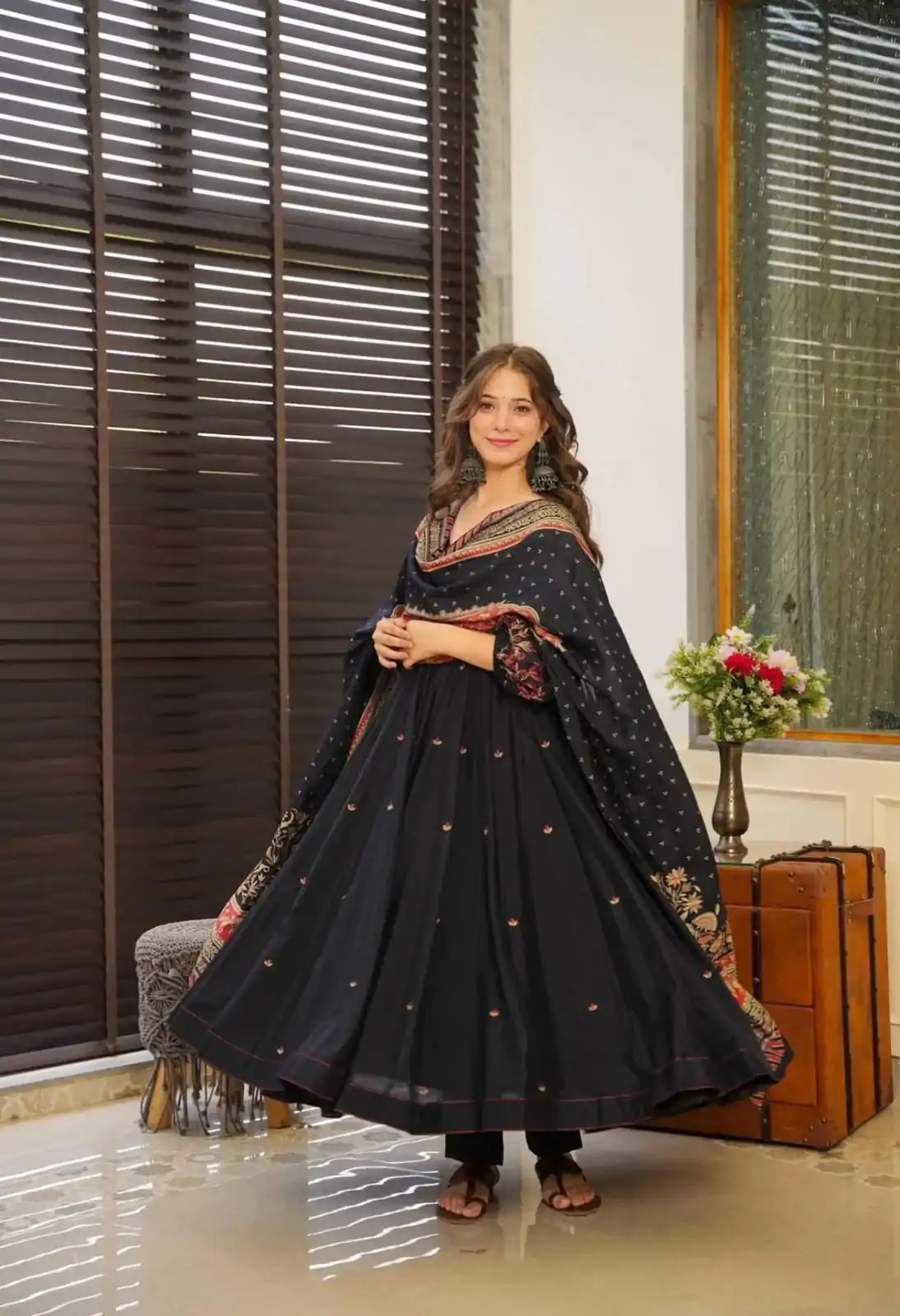 SRK 5171 Black Color Pure Chinnon Silk Embroidery Sequence Salwar Suit Wedding, Party, Festive, Events Expected Delivery 4-6 Working Days @ 1999/- | Jump Suits, Salwar suit, Designer Suits, Casual Suits, Creative suits, Palazzo Suits, Party Wear Suits, Patiala Suits, Straight Suits