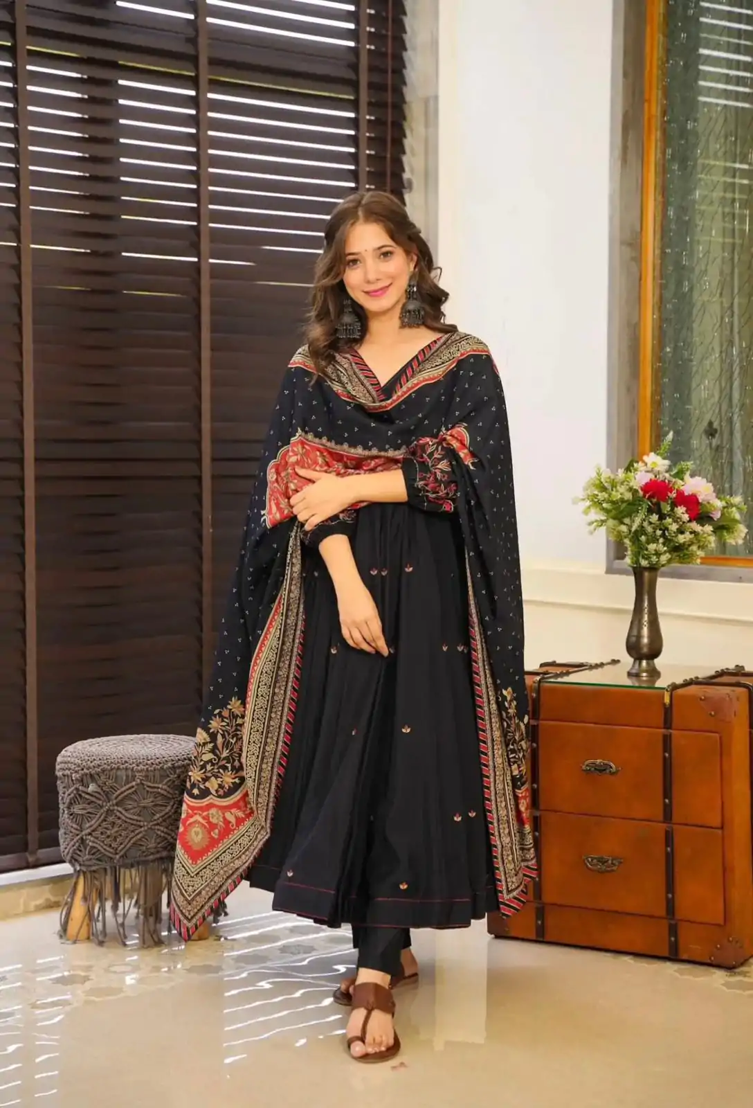 SRK 5171 Black Color Pure Chinnon Silk Embroidery Sequence Salwar Suit Wedding, Party, Festive, Events Expected Delivery 4-6 Working Days @ 1999/- | Jump Suits, Salwar suit, Designer Suits, Casual Suits, Creative suits, Palazzo Suits, Party Wear Suits, Patiala Suits, Straight Suits