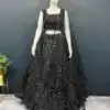 RC 241 Black Color Heavy Georgette Embroidery Sequins Lehenga Choli Casual, Party Wedding, Festive, Events Etc. Delivery  4-6 Working Days 1999/- | Lehenga, Bollywood Lehenga, Creative Lehenga, Designer Lehenga, Embroidered Lehenga, Party Wear Lehenga