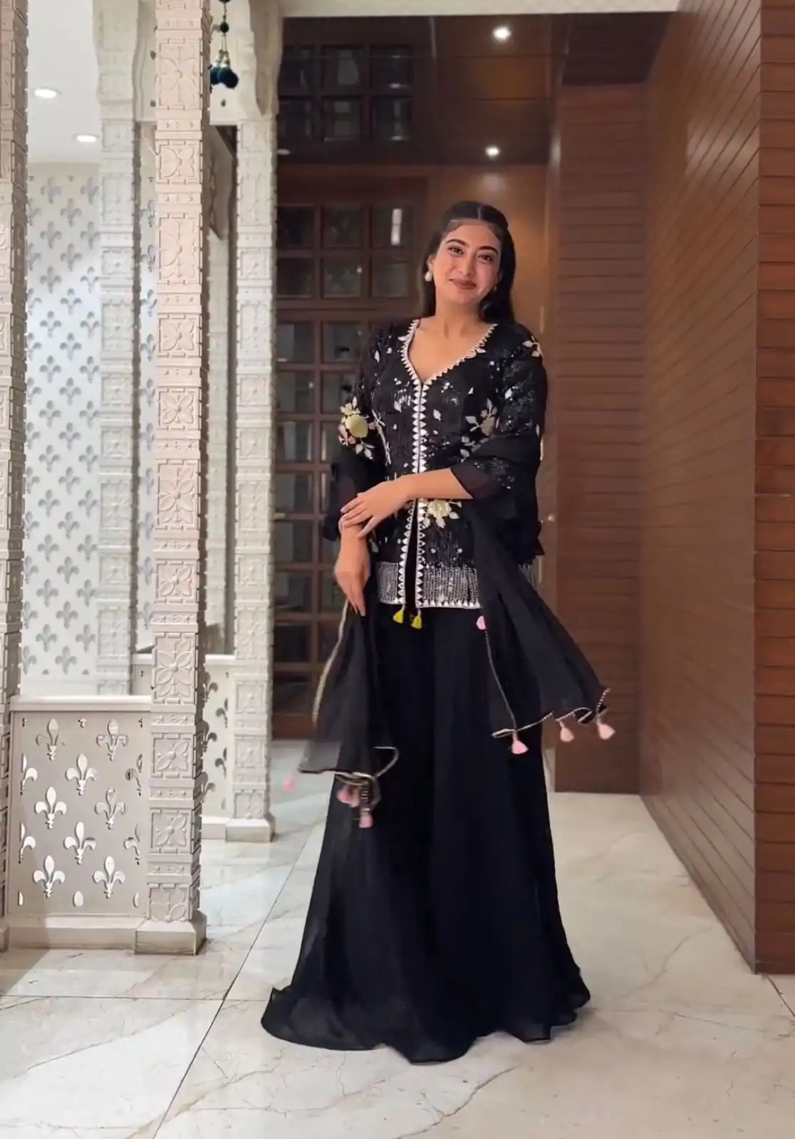 NF 1195 Black color Faux Georgette Embroidery Salwar Suit Casual, Wedding, Party, Festive, Events . Expected Delivery  4-6 Working Days @2049 | Jump Suits, Salwar suit, Designer Suits, Casual Suits, Creative suits, Palazzo Suits, Party Wear Suits, Patiala Suits, Straight Suits