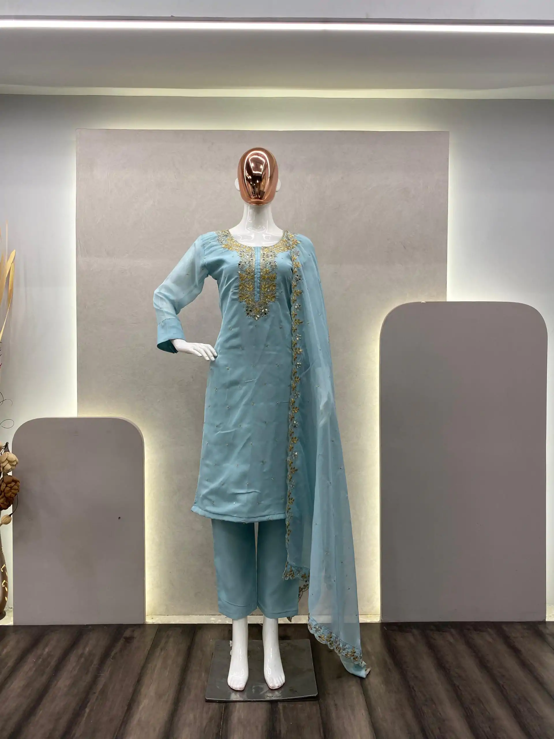 BE 244 Blue Color Organza Cording Embroidery Salwar Suit Wedding, Party, Festive events, etc.  Expected Delivery  4-6 Working Days @1999/- | Salwar suit, Designer Suits, Casual Suits, Creative suits, Palazzo Suits, Party Wear Suits, Patiala Suits, Straight Suits
