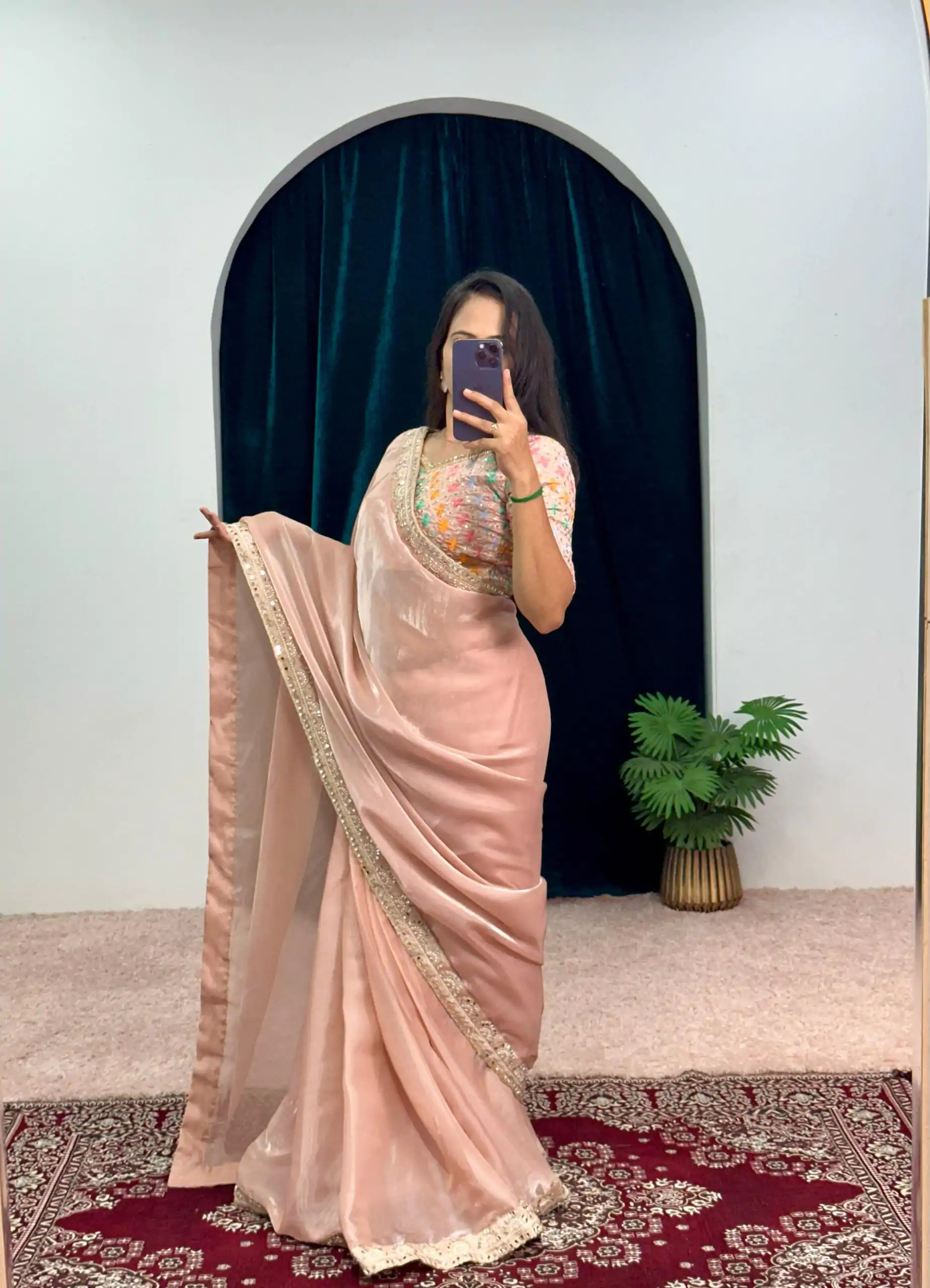 ST 473 Dusty Color Jimmy Choo Embroidery Sequins Saree Casual, Wedding, Party, Festive, Events Etc. Expected Delivery 4-6 Working Days @2449/- | Sarees, Bollywood Sarees, Creative Sarees, Designer Sarees, Embroidered Sarees, Ethnic Saree, Modern Digital sarees, Party Wear Sarees