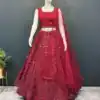 RC 241 Red Color Heavy Georgette Embroidery Sequins Lehenga Choli Casual, Party Wedding, Festive, Events Etc. Delivery  4-6 Working Days 1999/- | Lehenga, Bollywood Lehenga, Creative Lehenga, Designer Lehenga, Embroidered Lehenga, Party Wear Lehenga