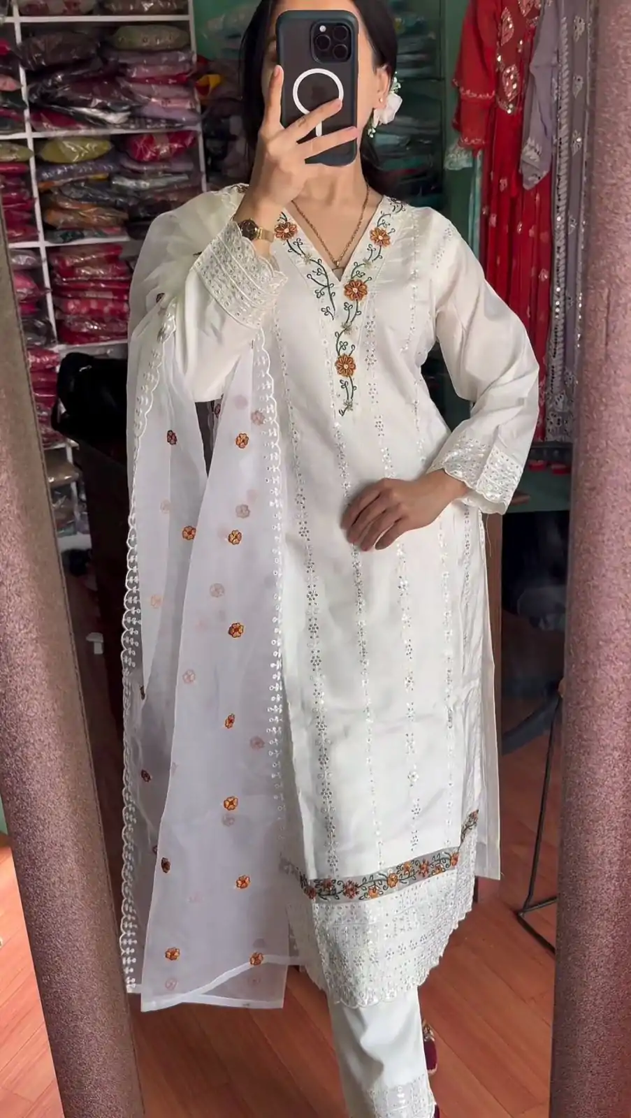 NF 1190 White color Georgette Embroidery Sequence Salwar Suit Casual, Wedding, Party, Festive, Events . Expected Delivery  4-6 Working Days @1999 | Salwar suit, Designer Suits, Casual Suits, Creative suits, Palazzo Suits, Party Wear Suits, Patiala Suits, Straight Suits