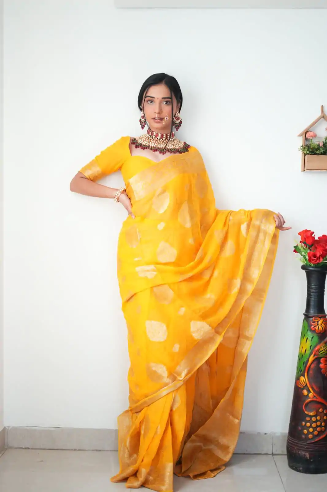 SC 145 Yellow Color Pure Soft Cotton Zari patta All Over Saree , Party Wear, Events, Festivals Expected Delivery 4-6 Working Days 1399/- | Sarees, Bollywood Sarees, Creative Sarees, Designer Sarees, Embroidered Sarees, Ethnic Saree, Modern Digital sarees, Party Wear Sarees