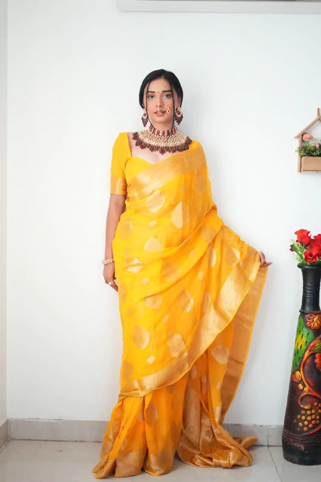 SC 145 Yellow Color Pure Soft Cotton Zari patta All Over Saree , Party Wear, Events, Festivals Expected Delivery 4-6 Working Days 1399/- | Sarees, Bollywood Sarees, Creative Sarees, Designer Sarees, Embroidered Sarees, Ethnic Saree, Modern Digital sarees, Party Wear Sarees