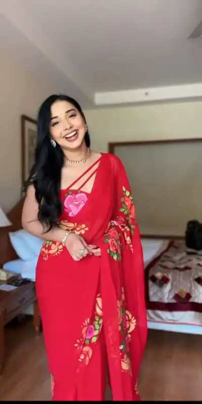 SC 278 Red Color Pure Soft Georgette Silk Design All Over Saree , Party Wear, Events, Festivals Expected Delivery 4-6 Working Days 1599/- | Sarees, Bollywood Sarees, Creative Sarees, Designer Sarees, Embroidered Sarees, Ethnic Saree, Modern Digital sarees, Party Wear Sarees