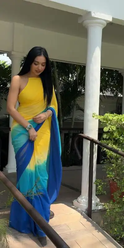   SC 277 Yellow Color Pure Soft Georgette Silk Design All Over Saree , Party Wear, Events, Festivals Expected Delivery 4-6 Working Days 1599/- | Sarees, Bollywood Sarees, Creative Sarees, Designer Sarees, Embroidered Sarees, Ethnic Saree, Modern Digital sarees, Party Wear Sarees
