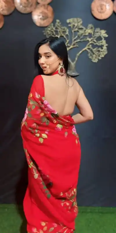 SC 278 Red Color Pure Soft Georgette Silk Design All Over Saree , Party Wear, Events, Festivals Expected Delivery 4-6 Working Days 1599/- | Sarees, Bollywood Sarees, Creative Sarees, Designer Sarees, Embroidered Sarees, Ethnic Saree, Modern Digital sarees, Party Wear Sarees