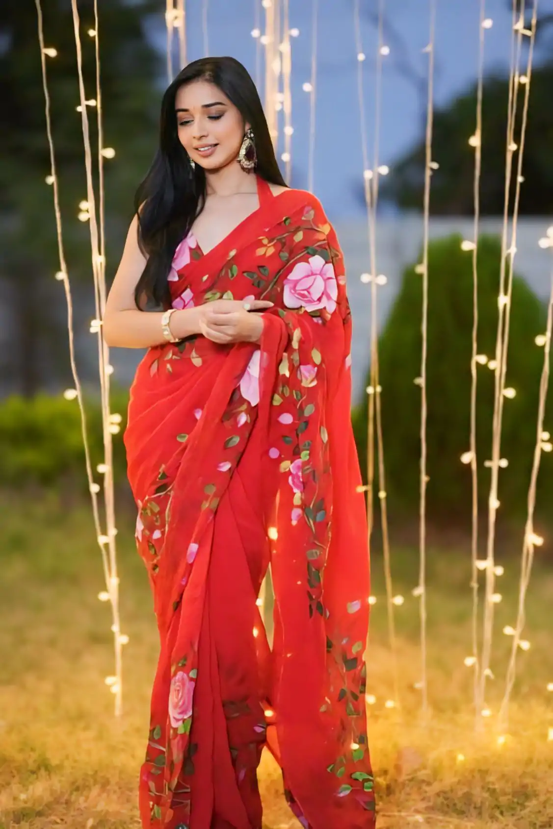 SC 278 Red Color Pure Soft Georgette Silk Design All Over Saree , Party Wear, Events, Festivals Expected Delivery 4-6 Working Days 1599/- | Sarees, Bollywood Sarees, Creative Sarees, Designer Sarees, Embroidered Sarees, Ethnic Saree, Modern Digital sarees, Party Wear Sarees