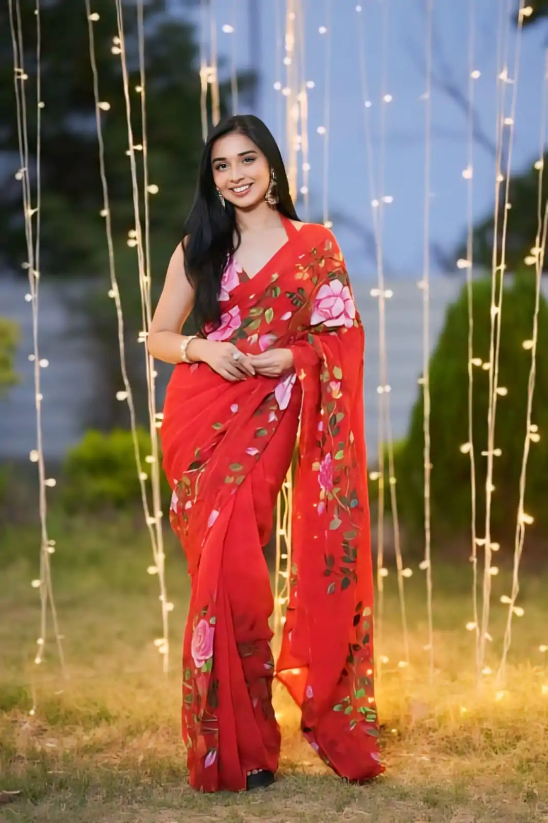 SC 278 Red Color Pure Soft Georgette Silk Design All Over Saree , Party Wear, Events, Festivals Expected Delivery 4-6 Working Days 1599/- | Sarees, Bollywood Sarees, Creative Sarees, Designer Sarees, Embroidered Sarees, Ethnic Saree, Modern Digital sarees, Party Wear Sarees