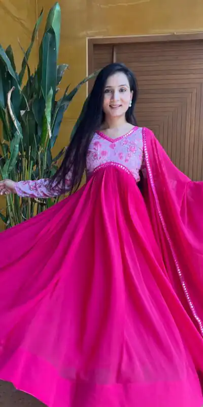 Ram 013 Pink Color Fox Georgette Position Print Work Gown Casual, Wedding, Party, Festive, Events Etc. Expected Delivery 4-6 Working Days @2049/- | Gowns, Bollywood Gowns, Creative Gowns, Designer Gowns, Embroidered Gowns, Party Wear Gowns