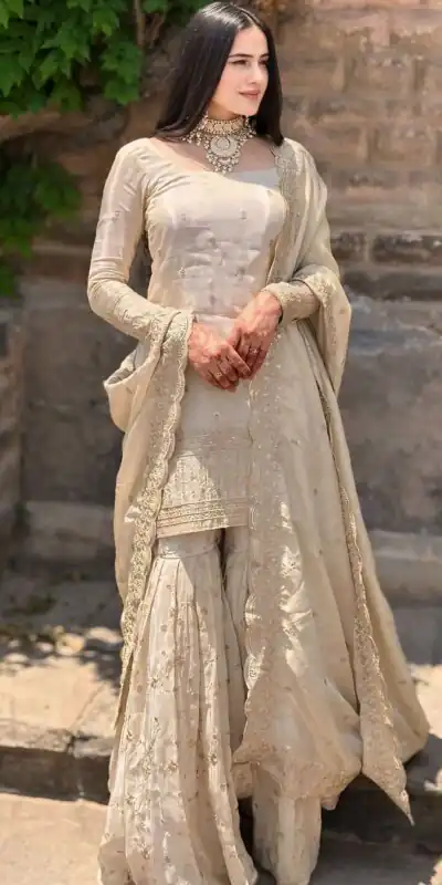 NF 1217 Cream Color Chinon Silk Embroidery Sequence Salwar Suit Casual, Wedding, Party, Festive, Events . Expected Delivery  4-6 Working Days @2049 | Salwar suit, Designer Suits, Casual Suits, Creative suits, Palazzo Suits, Party Wear Suits, Patiala Suits, Straight Suits