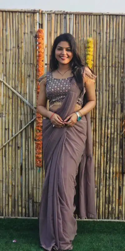 RANGILA Grey Color Faux Georgette Sequence Embroidery Saree Casual, Party Wear, Wedding, Events, Etc. Expected Delivery 4-6 Working Days 1899/- | Sarees, Bollywood Sarees, Creative Sarees, Designer Sarees, Embroidered Sarees, Ethnic Saree, Modern Digital sarees, Party Wear Sarees