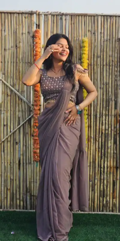 RANGILA Grey Color Faux Georgette Sequence Embroidery Saree Casual, Party Wear, Wedding, Events, Etc. Expected Delivery 4-6 Working Days 1899/- | Sarees, Bollywood Sarees, Creative Sarees, Designer Sarees, Embroidered Sarees, Ethnic Saree, Modern Digital sarees, Party Wear Sarees