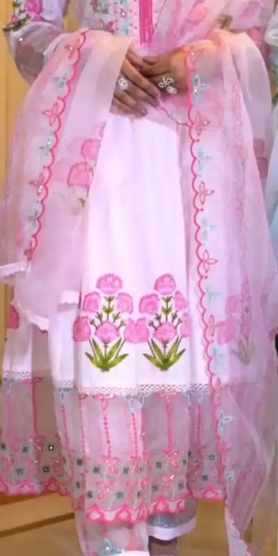 NSR 813 Pink Color Georgette Embroidery Sequence Gown Casual, Wedding, Festive Party Wear, Events   Expected Delivery  4-6 Working Days @2149/- | Gowns, Bollywood Gowns, Creative Gowns, Designer Gowns, Embroidered Gowns, Party Wear Gowns