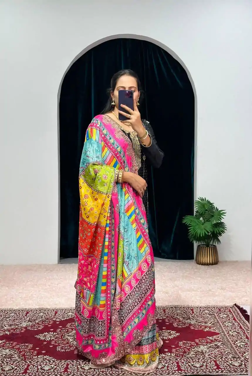 ST 1046 Black Color Chinon Embroidery Work Salwar Suit Casual, Wedding, Party, Festive, Events Etc. Expected Delivery 4-6 Working Days @2399/- | Jump Suits, Salwar suit, Designer Suits, Casual Suits, Creative suits, Palazzo Suits, Party Wear Suits, Patiala Suits, Straight Suits