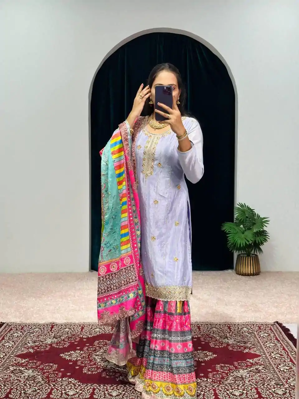 ST 1046 Violet Color Chinon Embroidery Work Salwar Suit Casual, Wedding, Party, Festive, Events Etc. Expected Delivery 4-6 Working Days @2399/- | Jump Suits, Salwar suit, Designer Suits, Casual Suits, Creative suits, Palazzo Suits, Party Wear Suits, Patiala Suits, Straight Suits