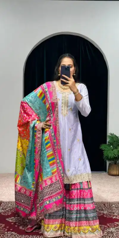 ST 1046 Violet Color Chinon Embroidery Work Salwar Suit Casual, Wedding, Party, Festive, Events Etc. Expected Delivery 4-6 Working Days @2399/- | Jump Suits, Salwar suit, Designer Suits, Casual Suits, Creative suits, Palazzo Suits, Party Wear Suits, Patiala Suits, Straight Suits