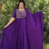 Mesmerizing Violet Color Georgette Embroidered Anarkali Suit