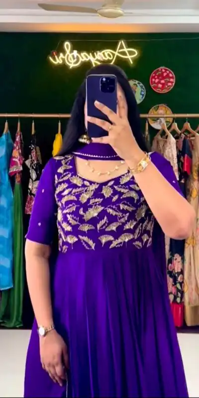 PC 348 Violet color Georgette Embroidered Anarkali Suit Casual, Wedding, Party, Festive, Events . Expected Delivery  4-6 Working Days @1949 | Anarkali Suits, Bollywood Anarkali, Creative-Anarkali, Designer Anarkali, Embroidered Anarkali, Party Wear Anarkali