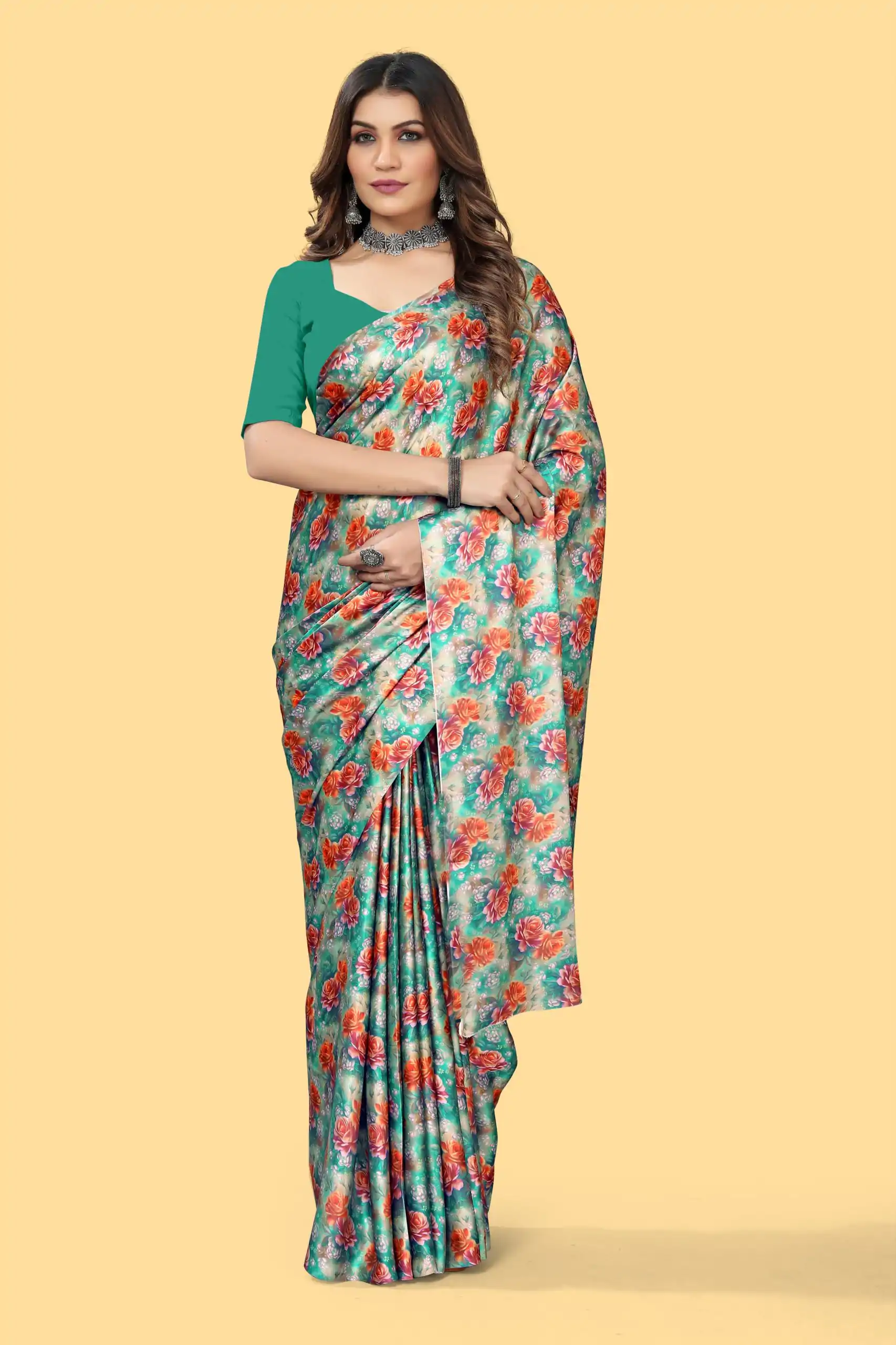 Veechis 4D Green Color Heavy Devsena Soft Silk Beautiful Digital Printed Saree Casual, Party Festive, Events. Expected Delivery 4-6 Working Days @1499 | Sarees, Bollywood Sarees, Creative Sarees, Designer Sarees, Embroidered Sarees, Modern Digital sarees, Party Wear Sarees